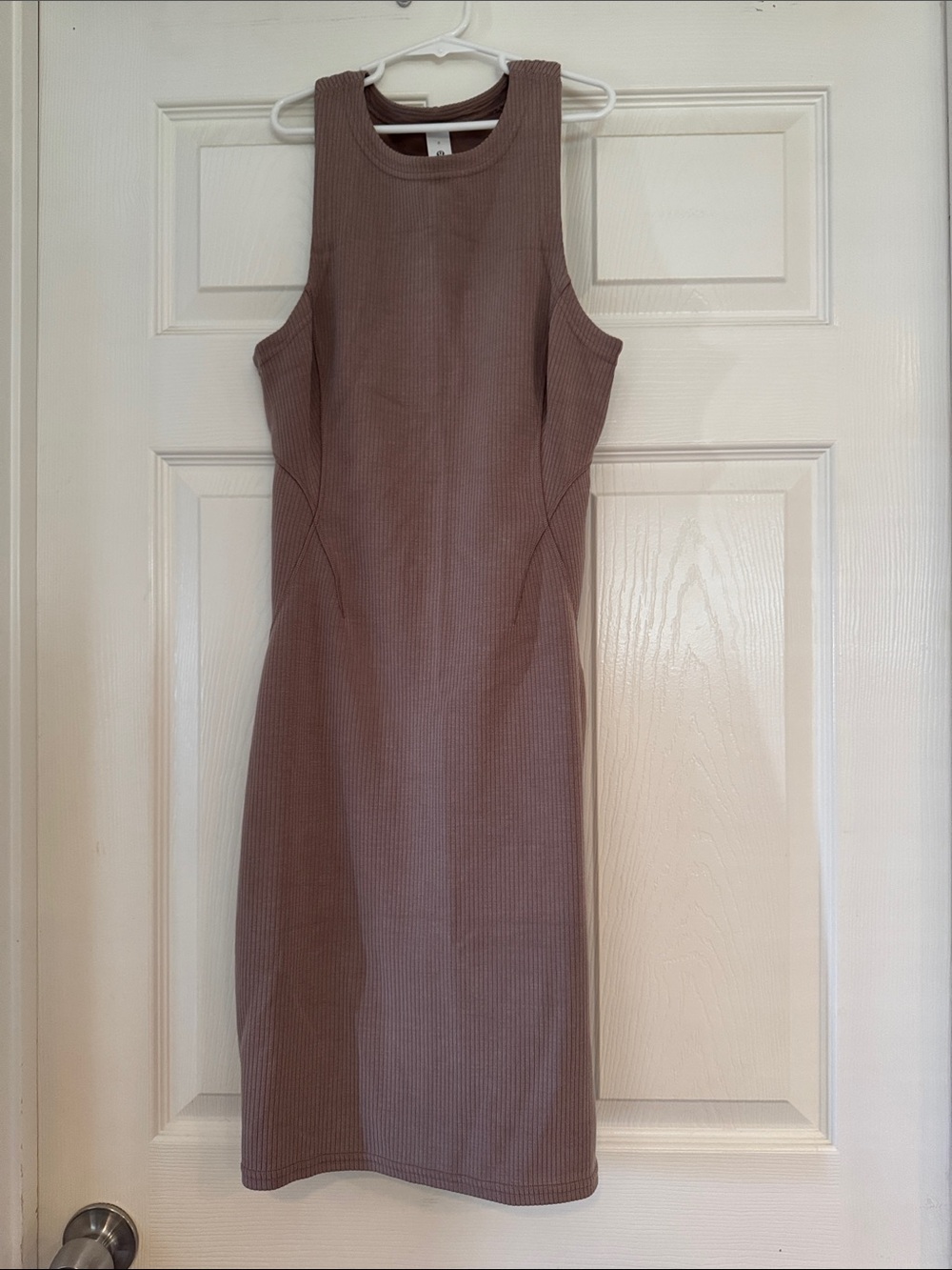 NWOT Lululemon Sleeveless Ribbed Midi Dress in Mauve/tan